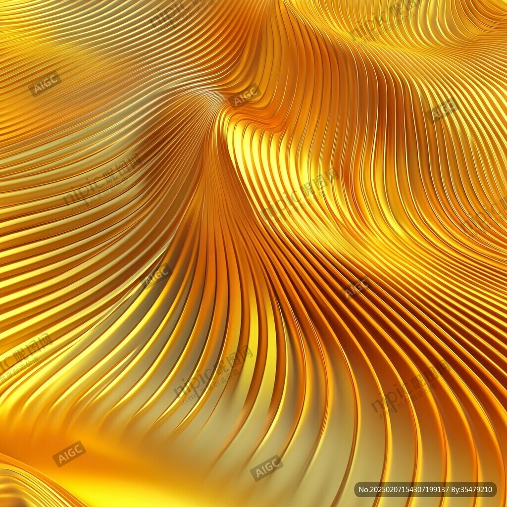 4d金色线条艺术