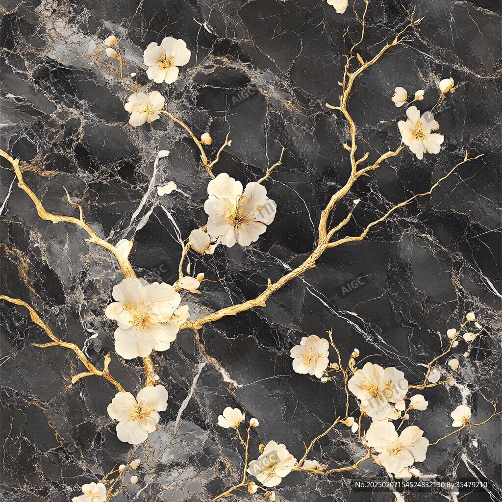 现代花卉肌理装饰画