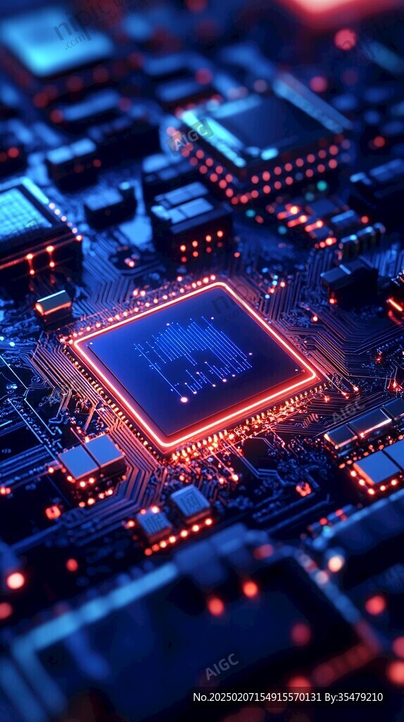 橙色科技智能背景