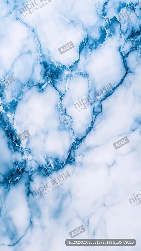 高清蓝色大理石纹理