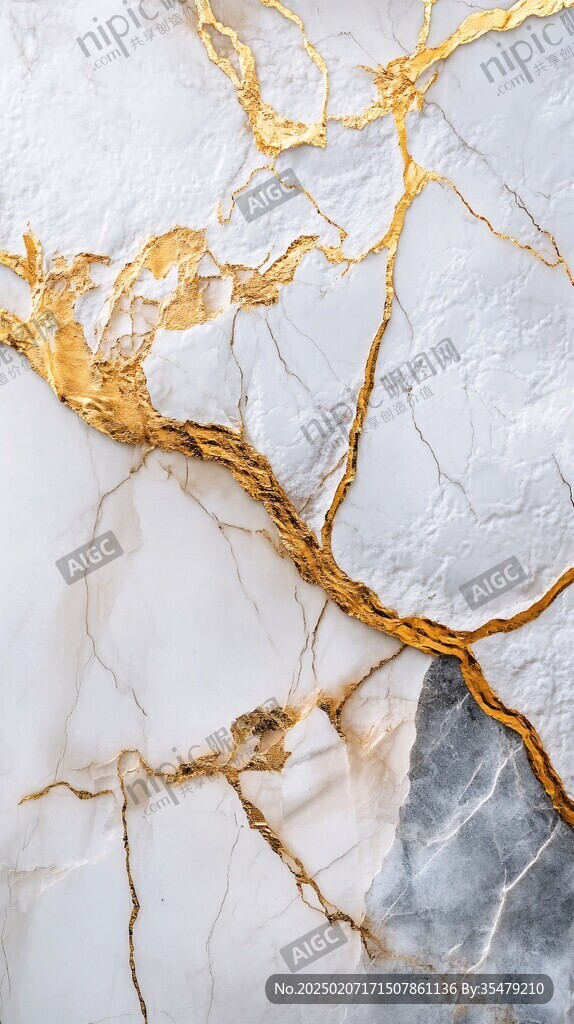 金色网格线条大理石纹