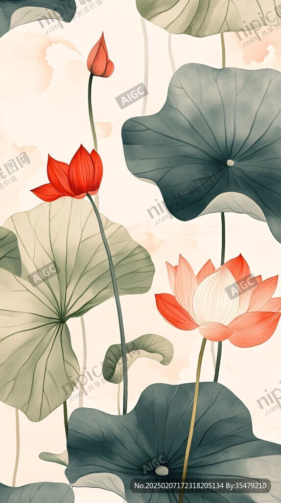 工装荷花壁纸