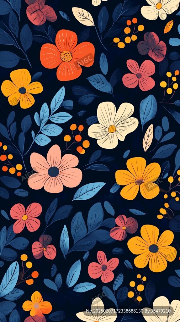 小碎花插画