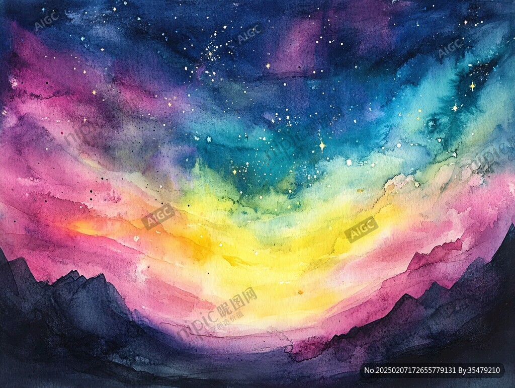 水彩银河系