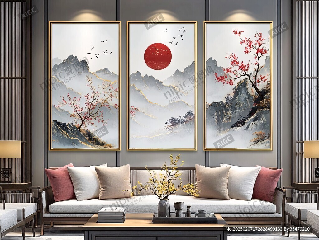 轻奢山水花鸟画