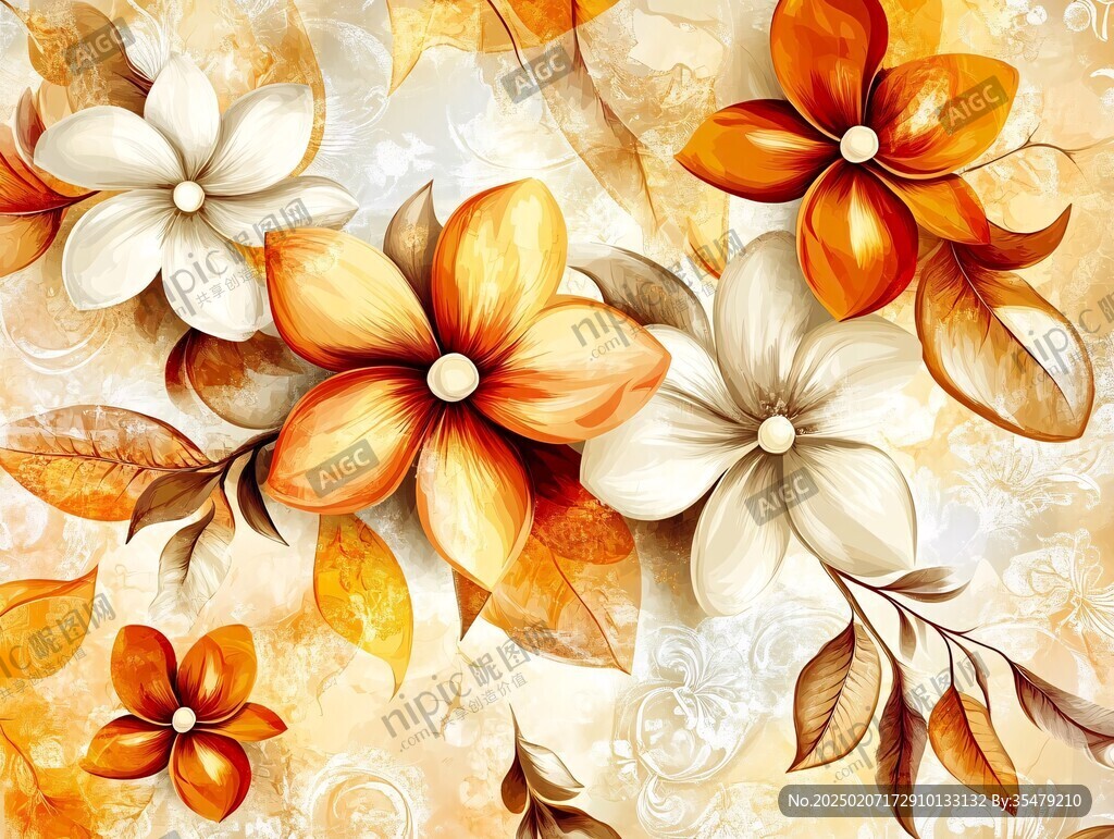 手绘创意百花壁纸