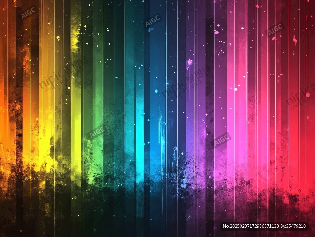 七彩绚丽渐变条纹