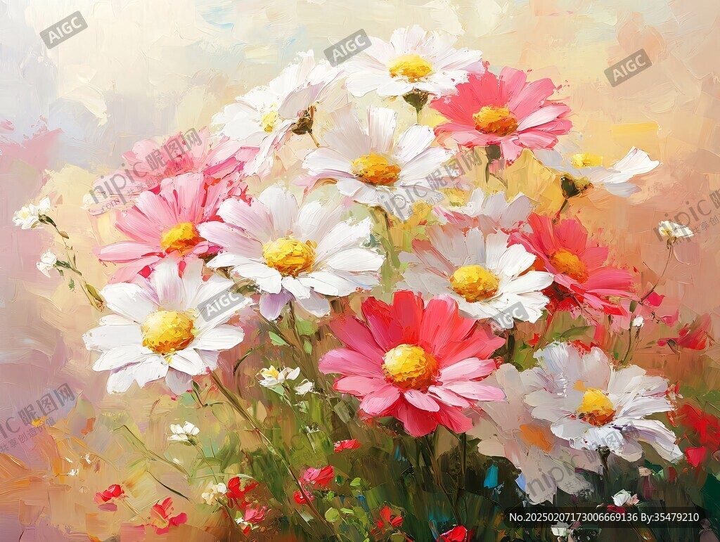 3d立体花卉油画