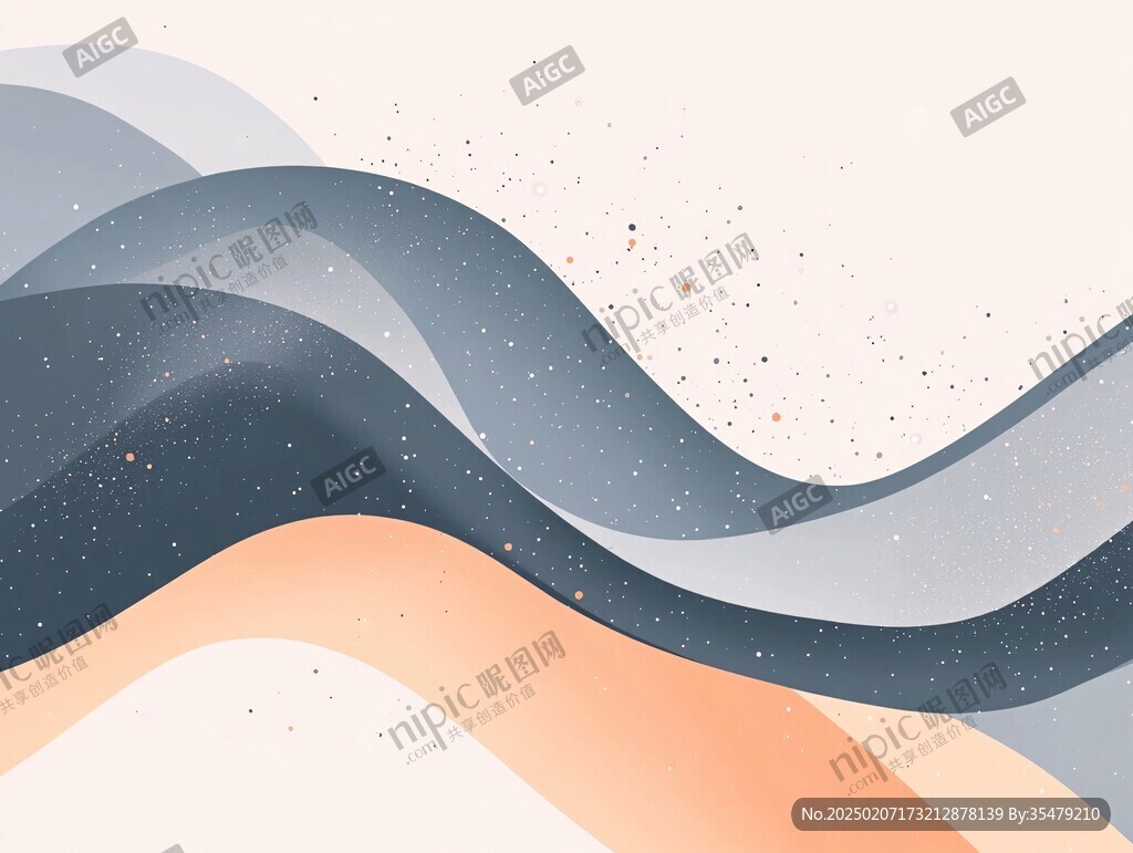 简洁大气拼色曲线纹理