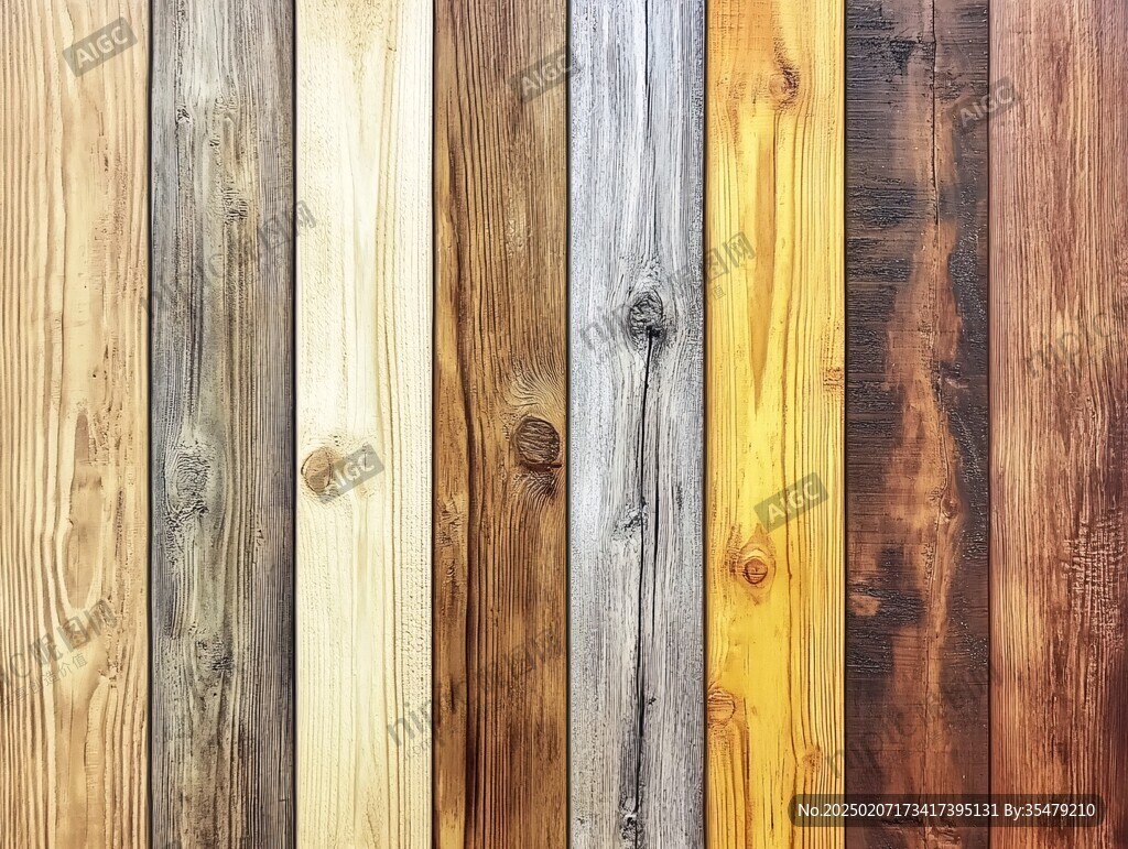 多种颜色木板木材