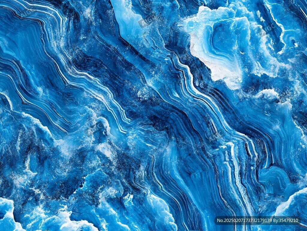 蓝色流体创意抽象画