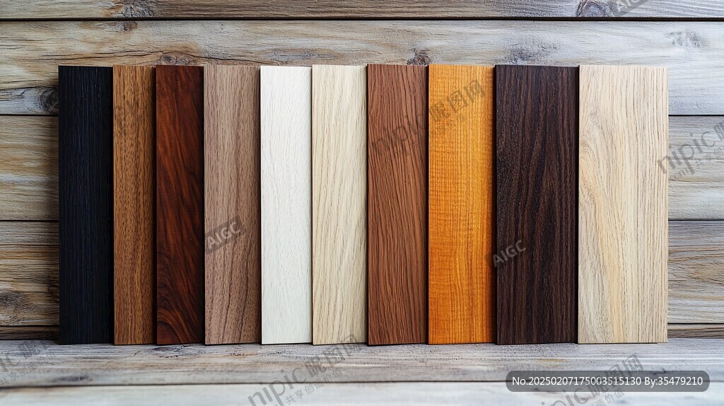 多种颜色木板木材