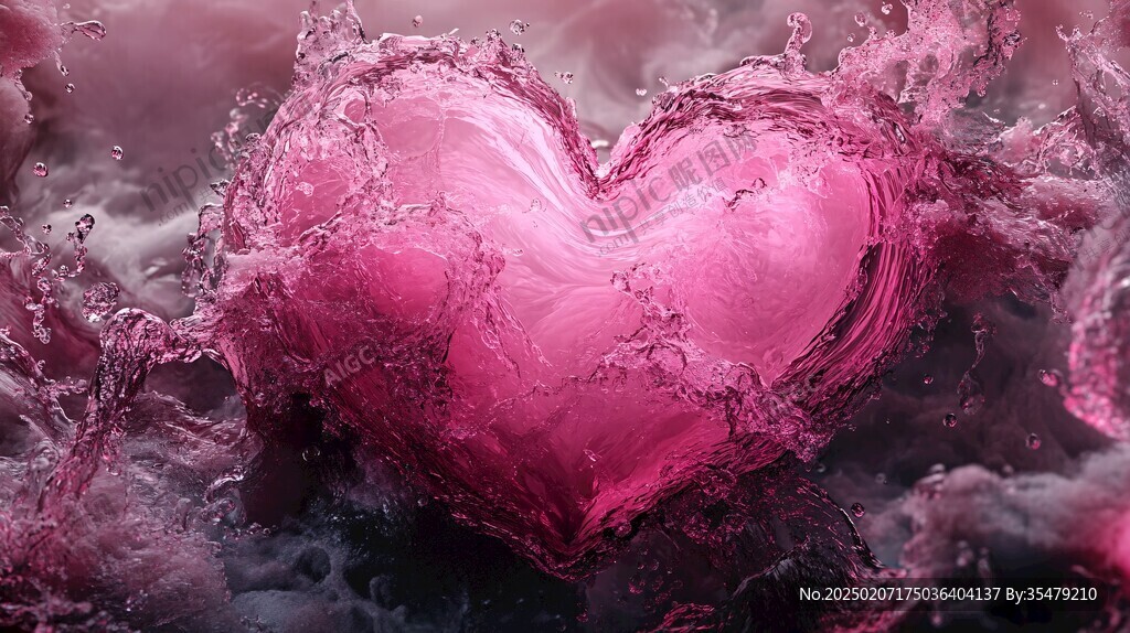 心动浪漫氛围背景