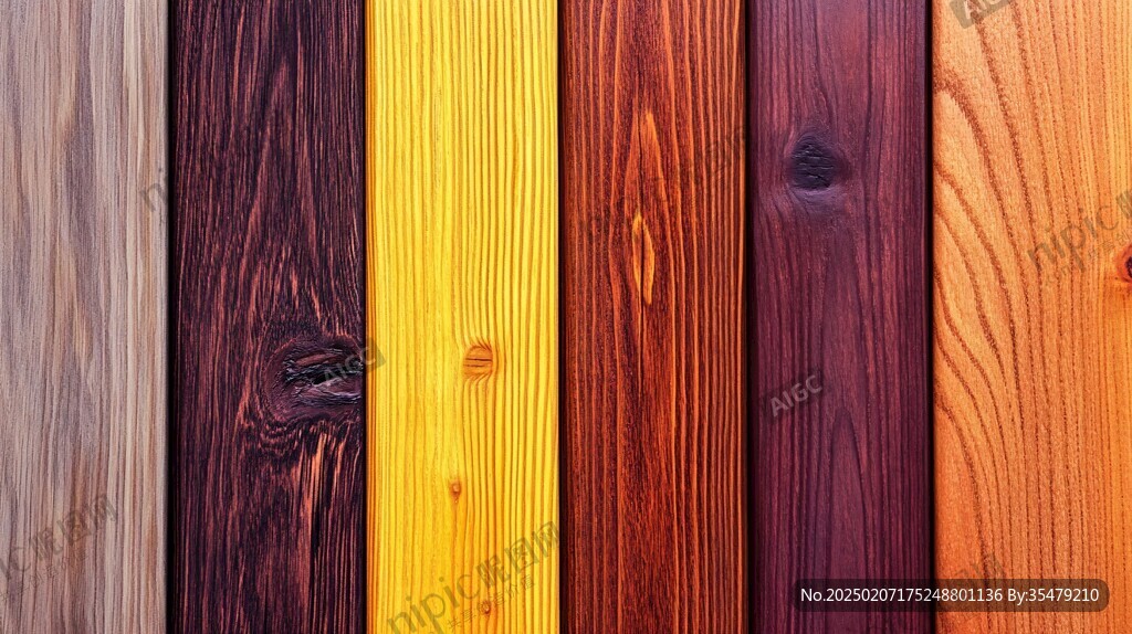 多种颜色木板木材