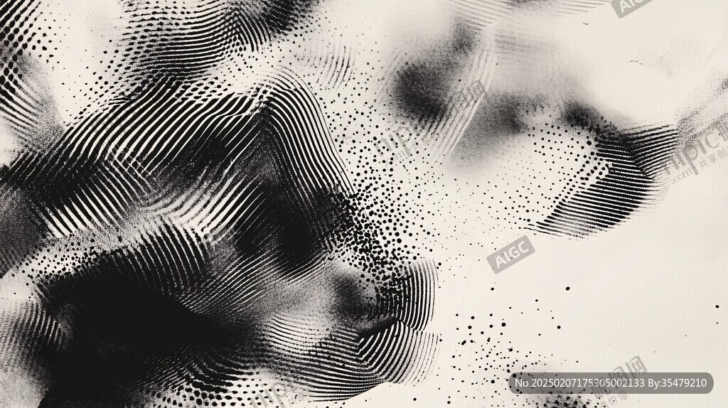 不规则抽象渐变水墨画