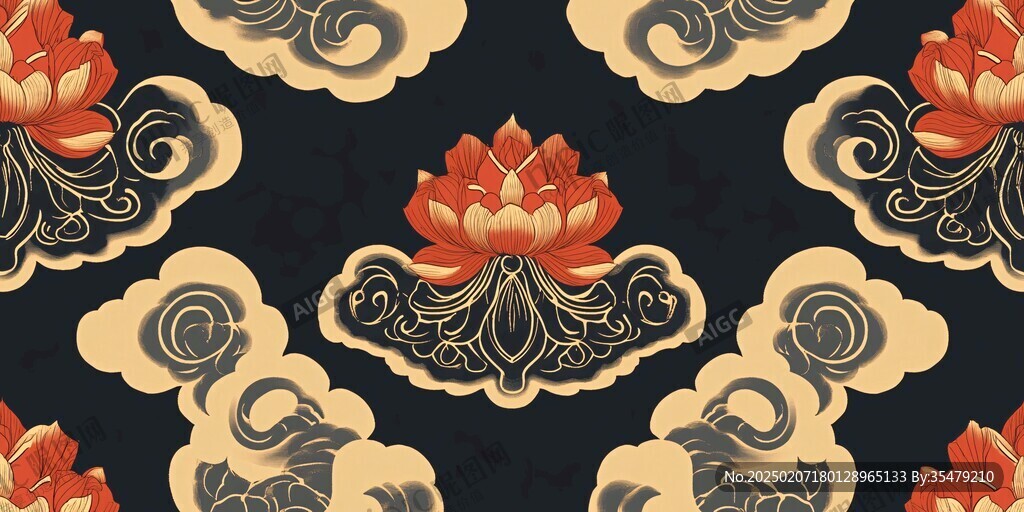 云荷纹
