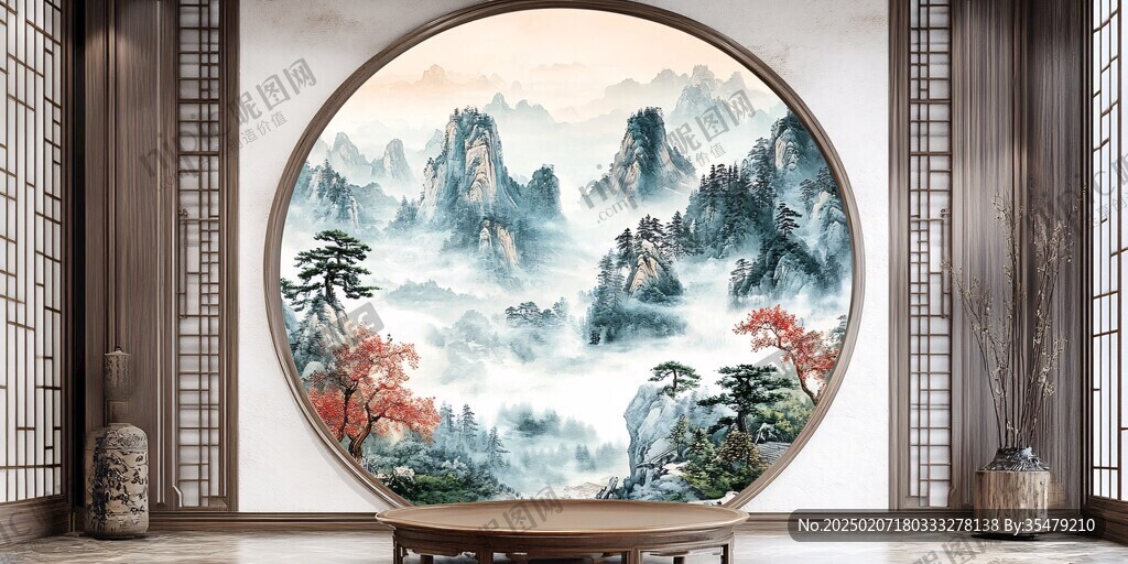 迎客松酒店客厅背景