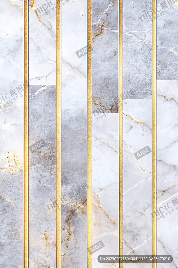 金色网格线条大理石纹
