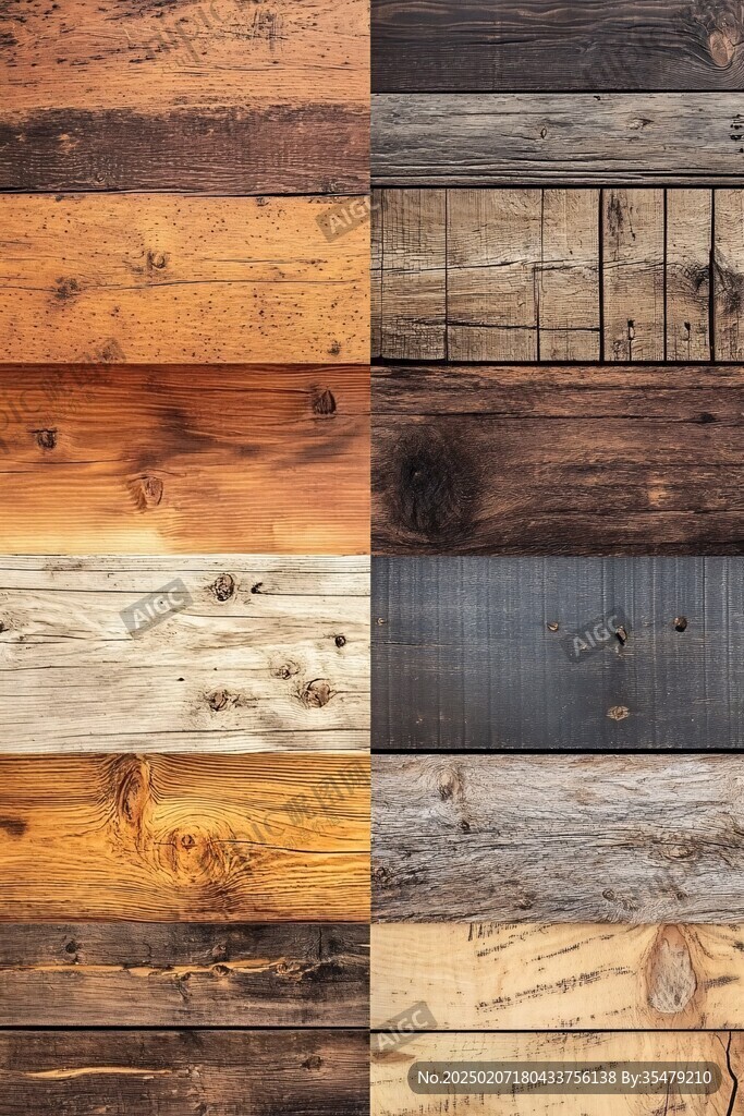 多种颜色木板木材