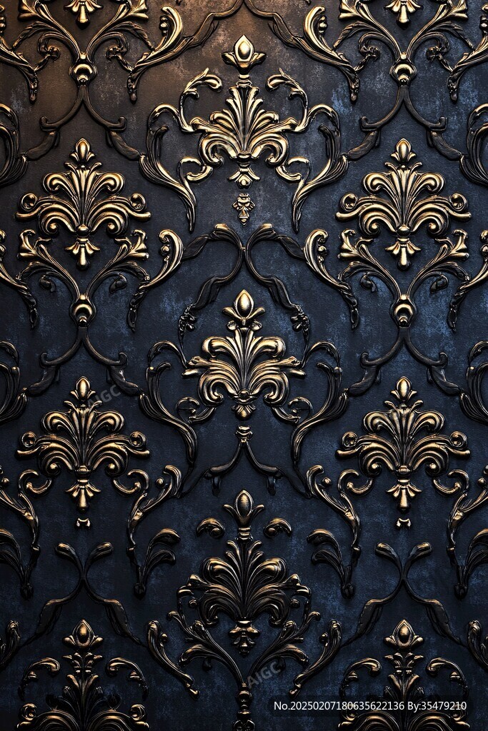 金色奢华浮雕装饰设计