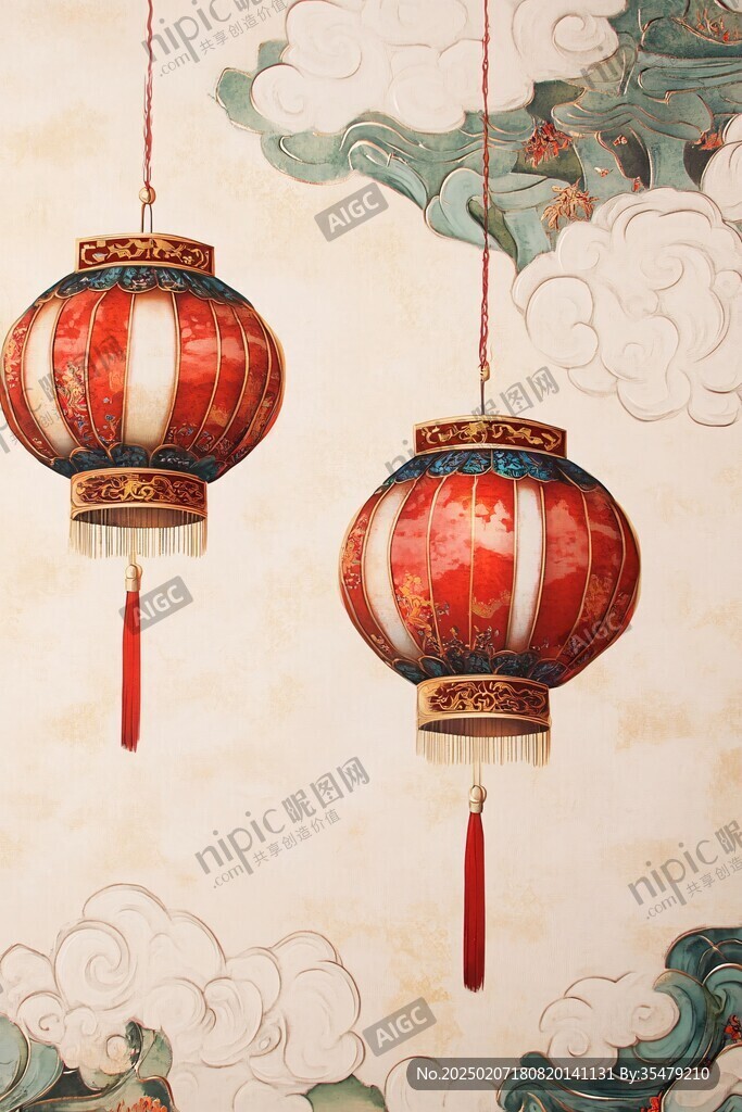 喜庆场景灯笼密布