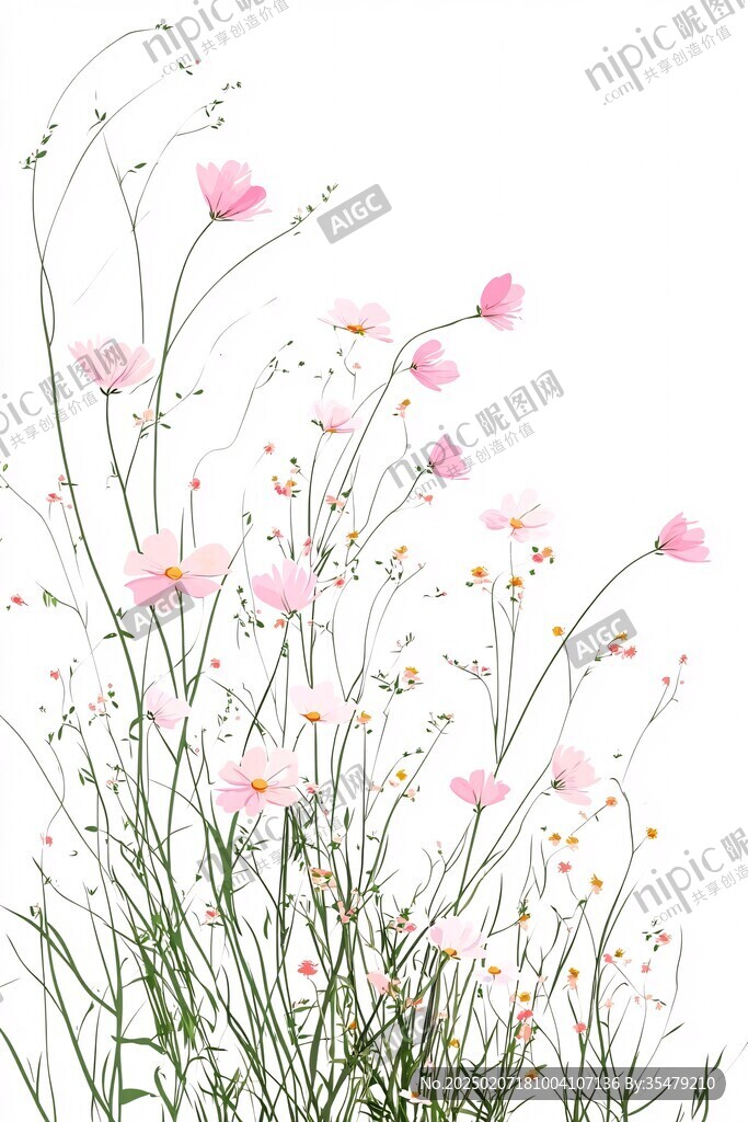 手绘格桑花