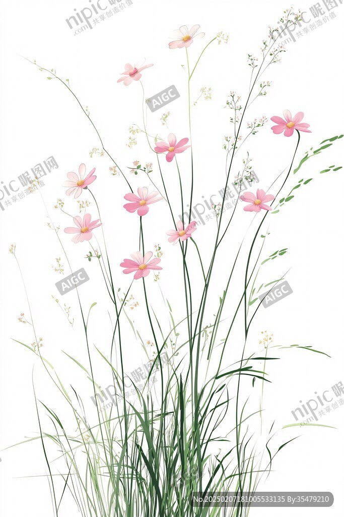手绘格桑花