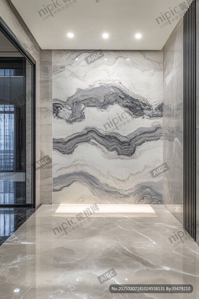 岩板山水画