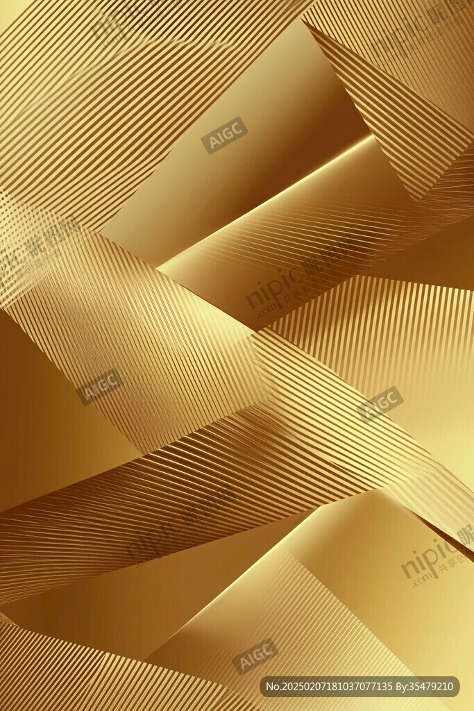 金色立体线条