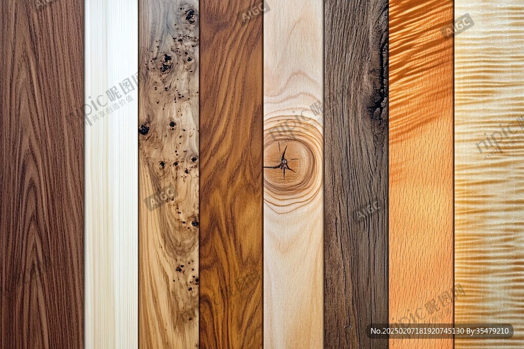 多种颜色木板木材