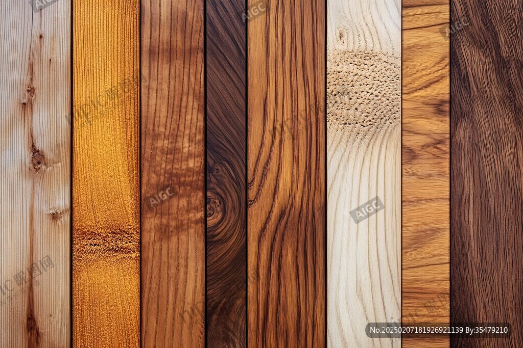 多种颜色木板木材