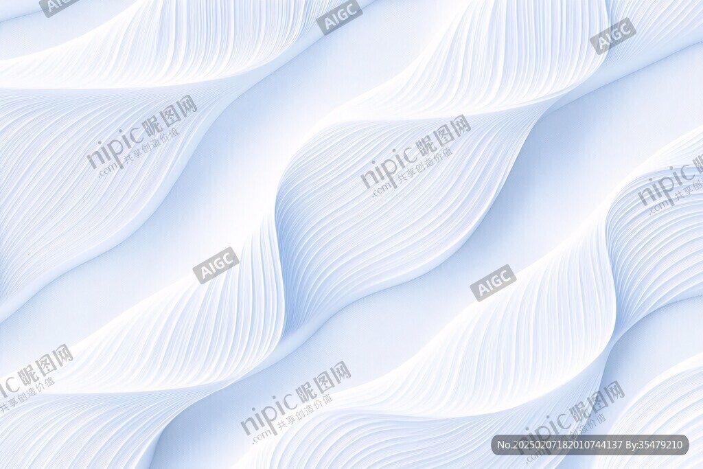 白色浪线条