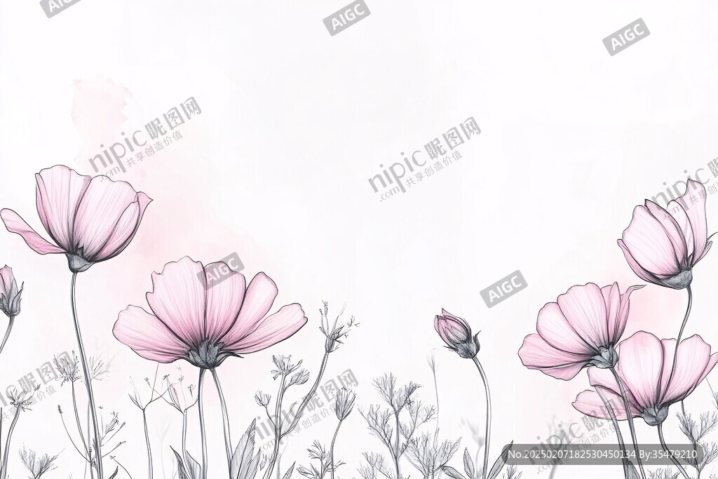 手绘花朵壁纸
