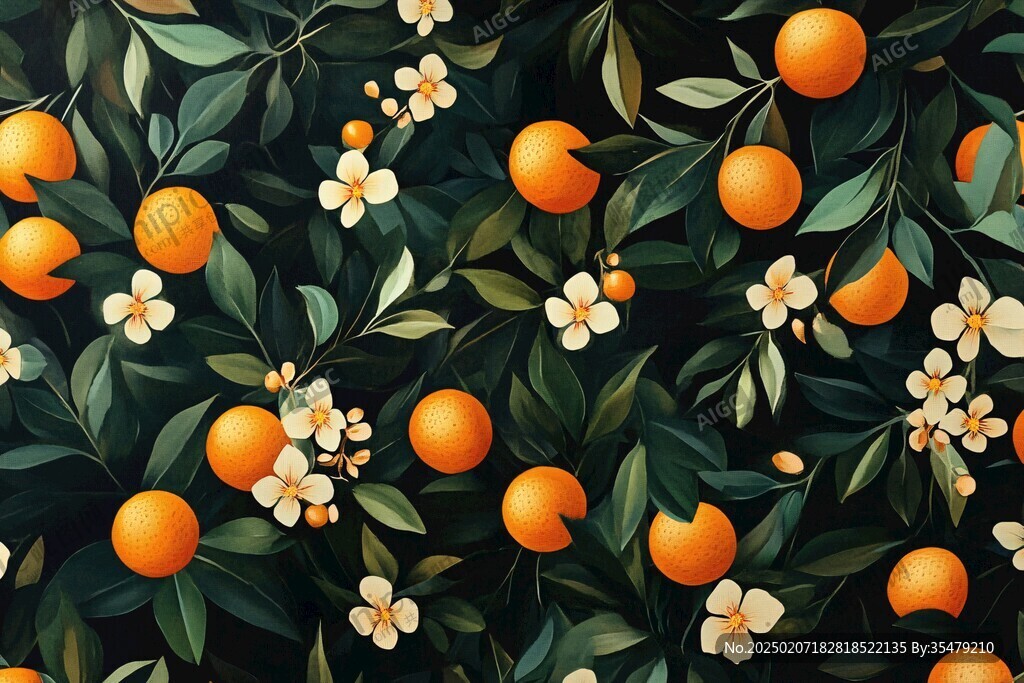 砂糖橘插画设计