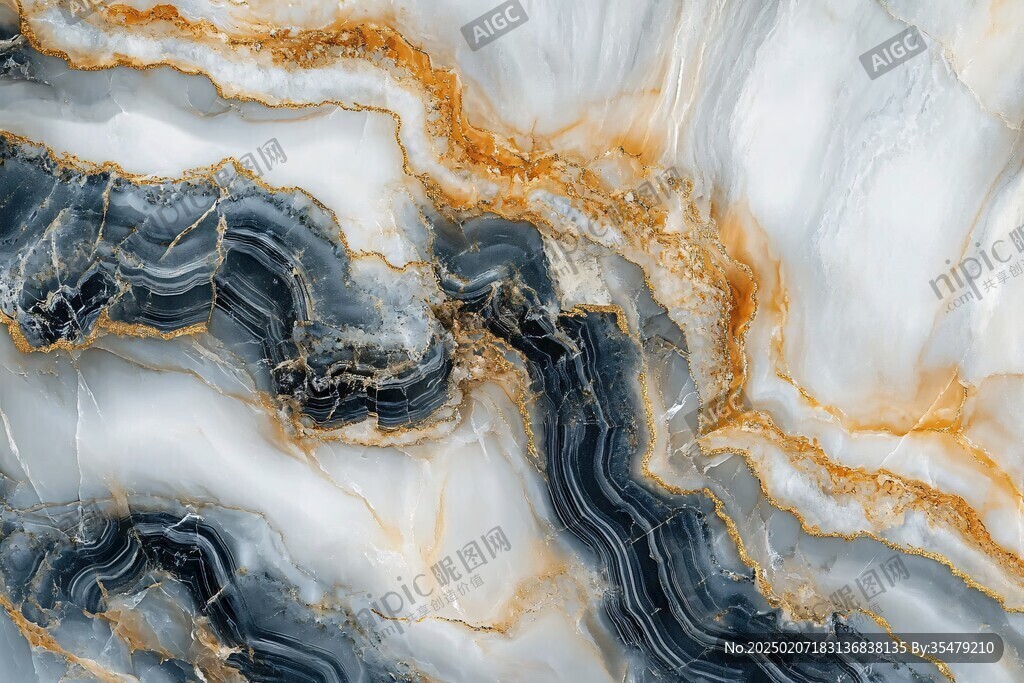 渐变抽象流体装饰画