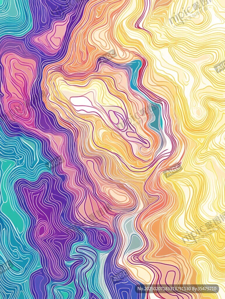 流光意境彩色渲染图案