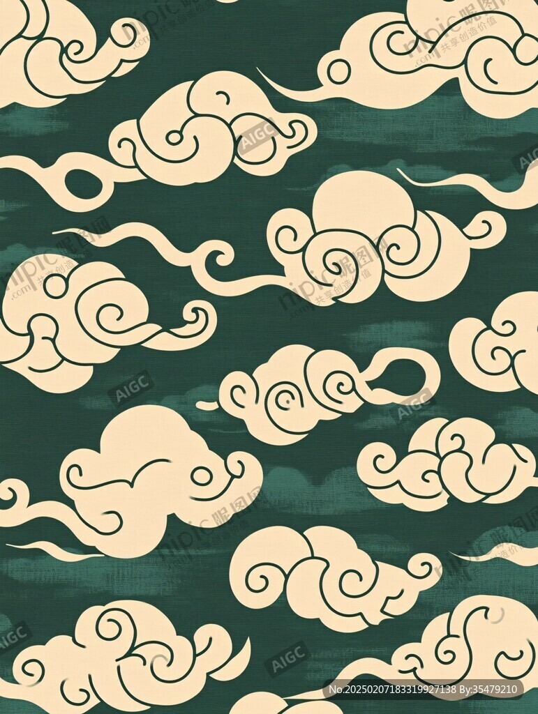 宋代云图高端云纹装饰