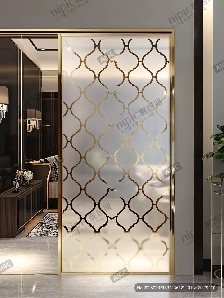 艺术玻璃推拉门