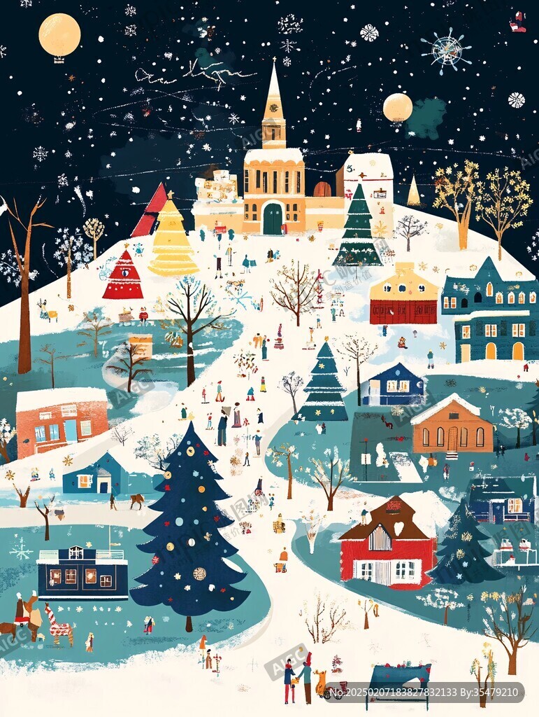 冬季小镇节日