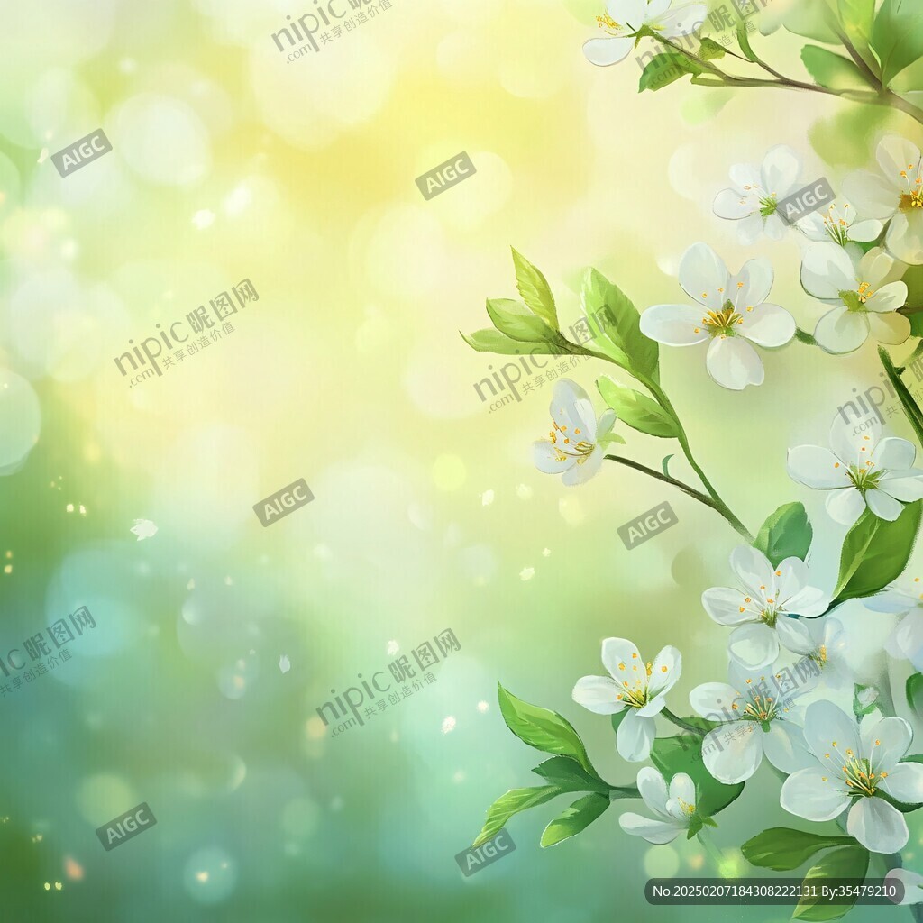 春暖花开背景
