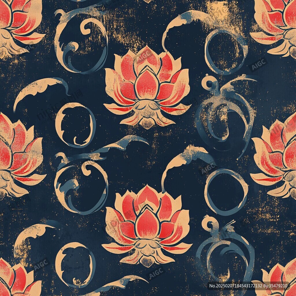 莲荷纹