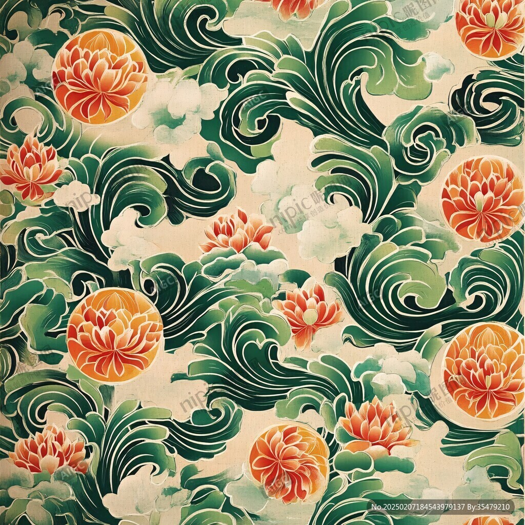 云纹大花