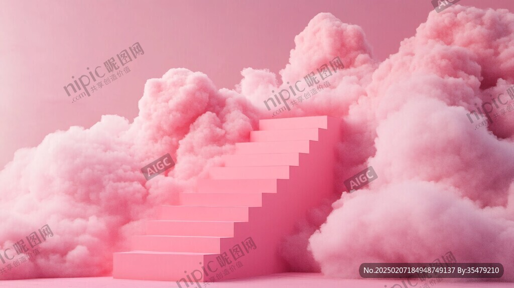 奇幻粉色楼梯