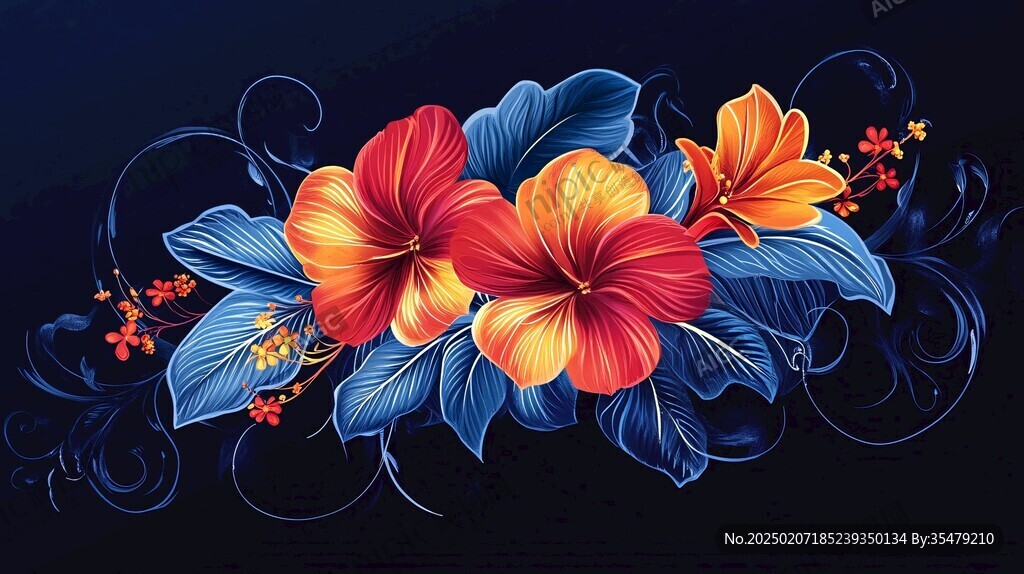 手绘创意百花壁纸