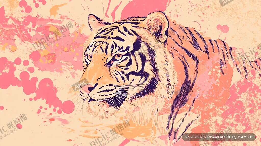 虎系列插画
