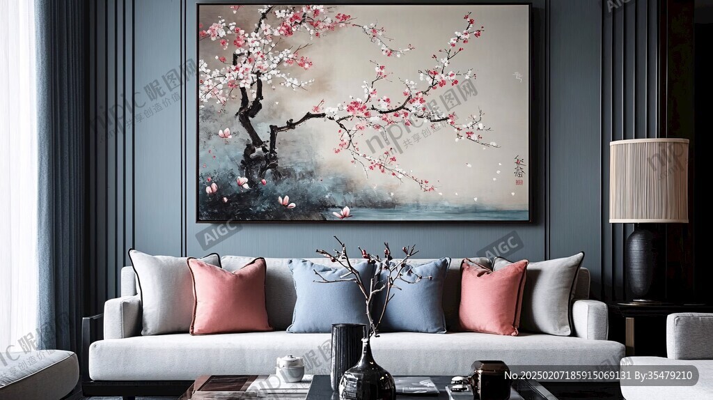 梅花客厅装饰画