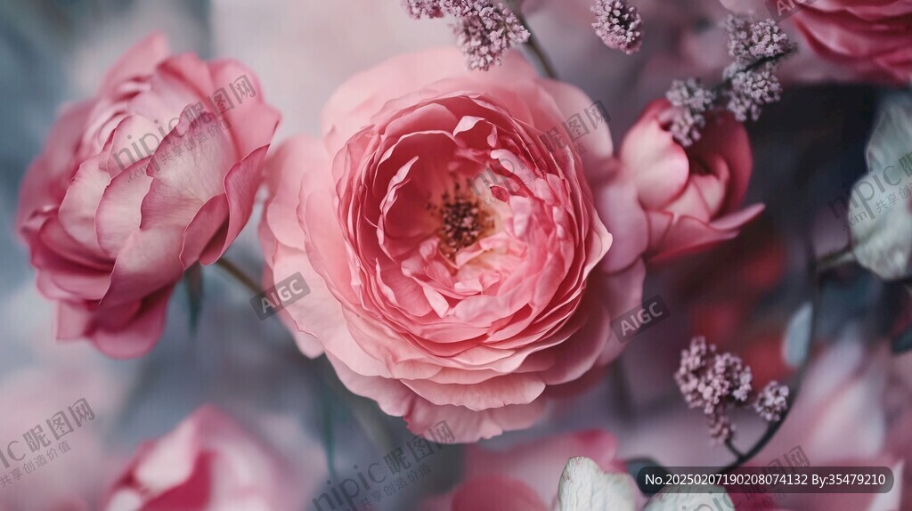 3d立体唯美花卉