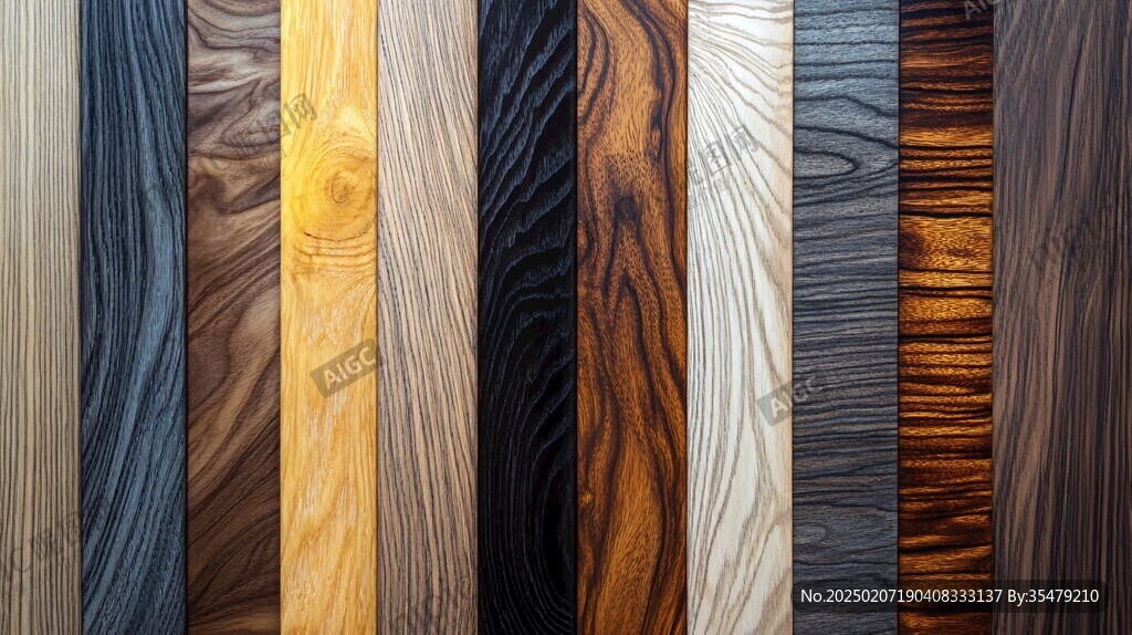 多种颜色木板木材