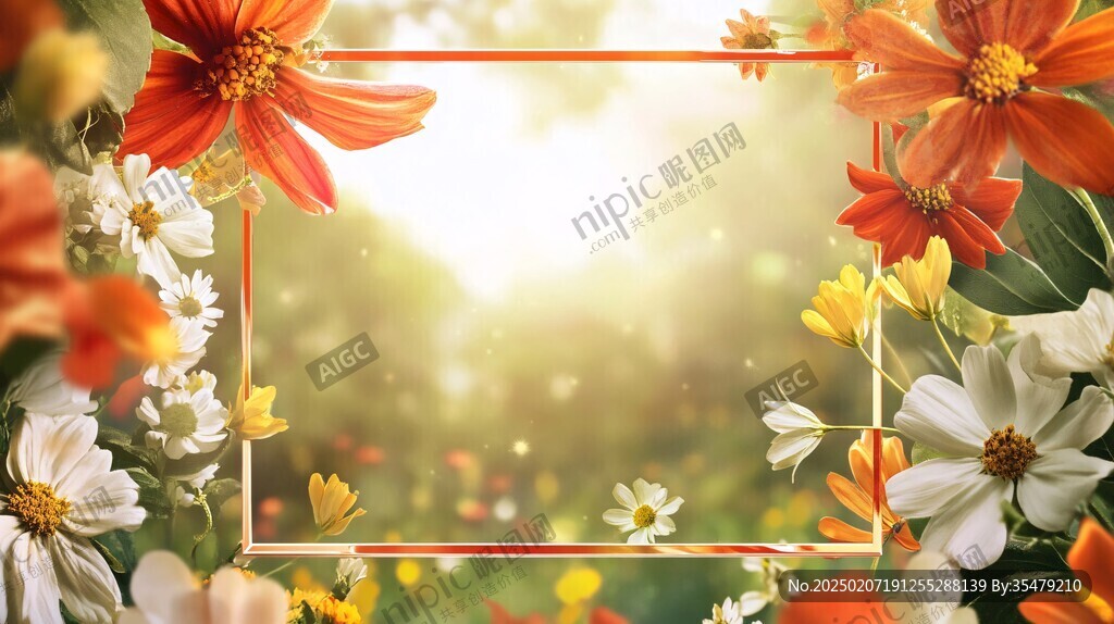 鲜花画板背景