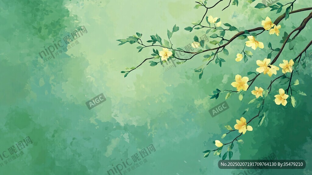 迎春花插画